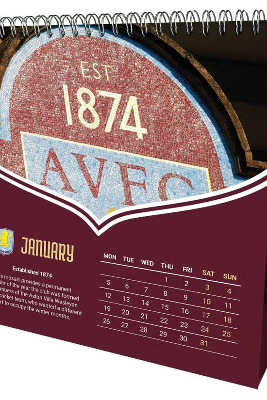 Aston Villa FC Desktop Calendar 2026