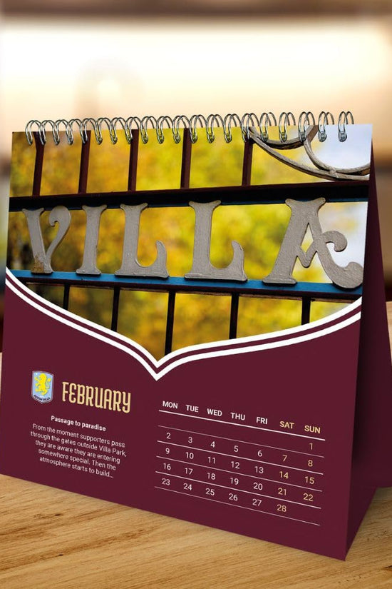 Aston Villa FC Desktop Calendar 2026