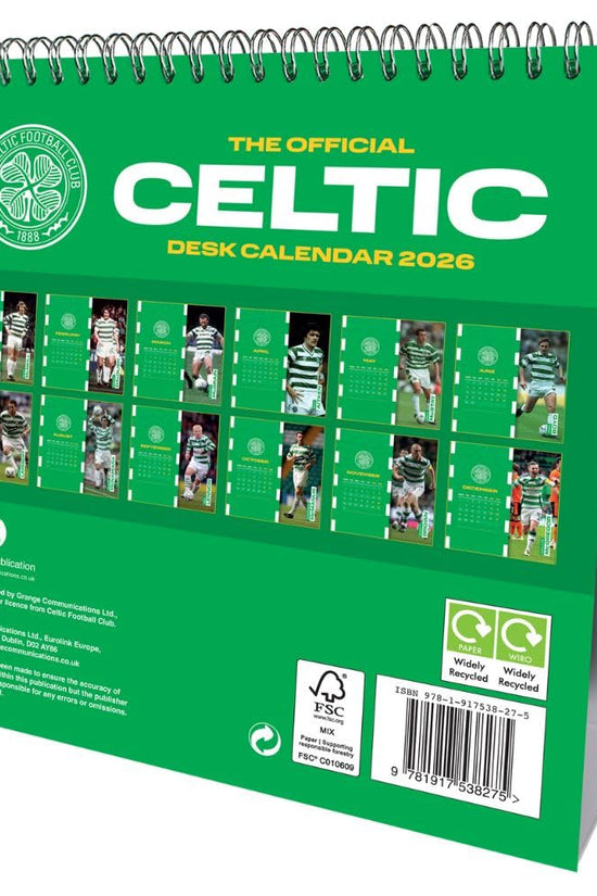 Celtic FC Desktop Calendar 2026