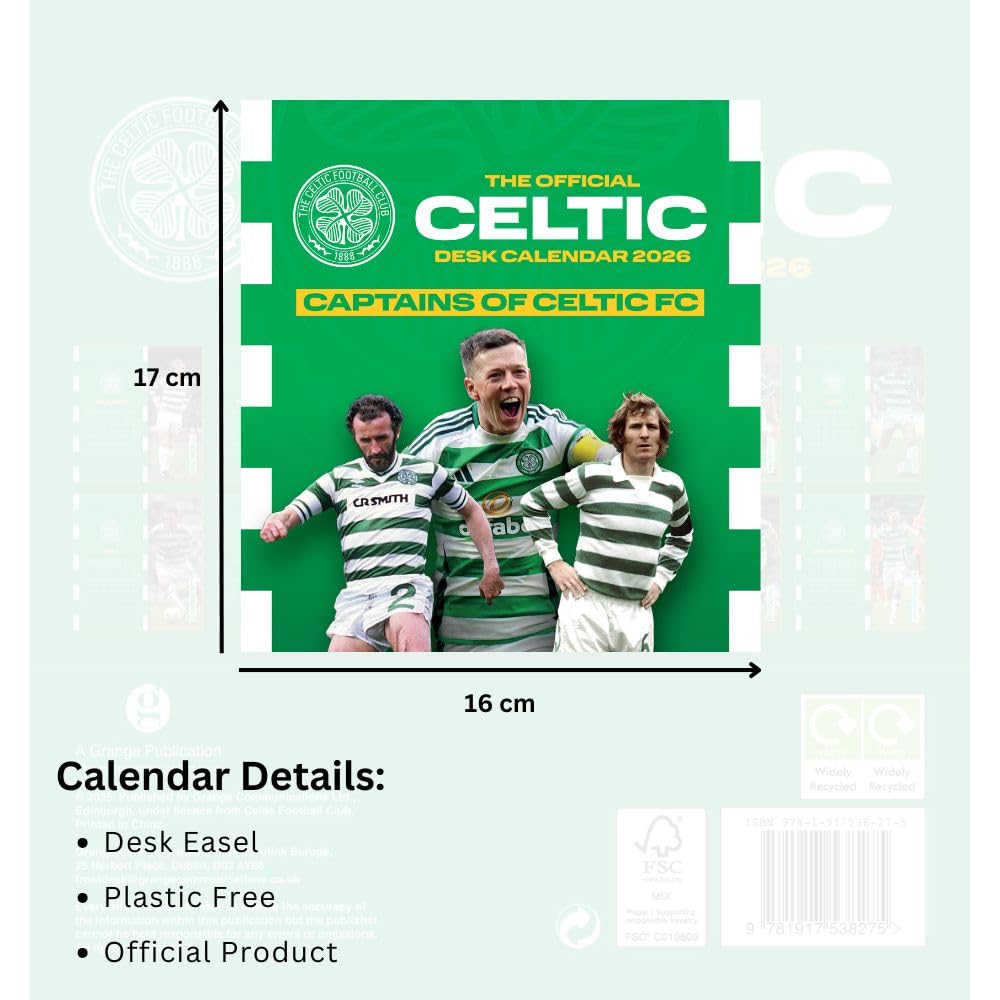 Celtic FC Desktop Calendar 2026
