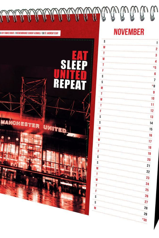 Manchester United FC Desktop Calendar 2026