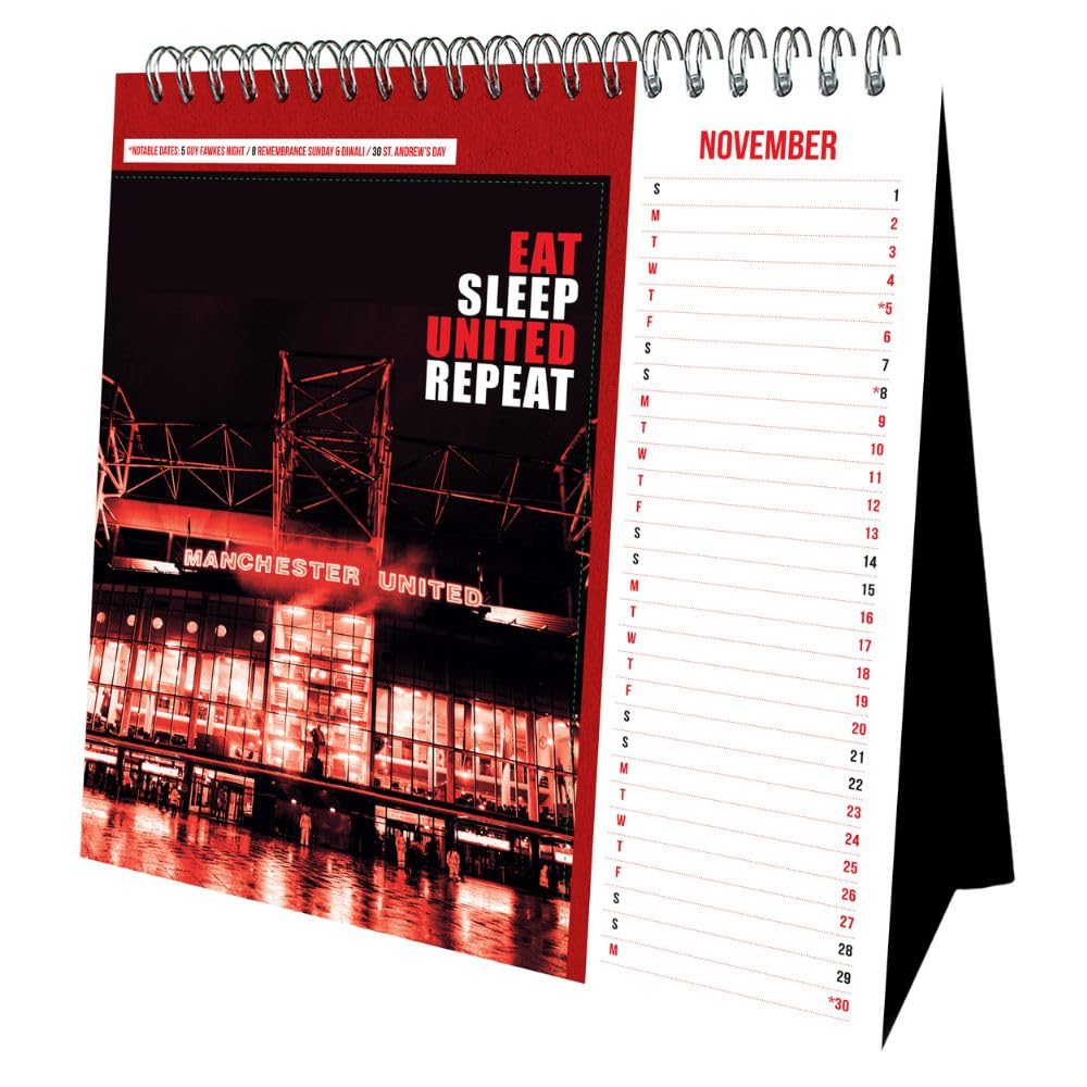 Manchester United FC Desktop Calendar 2026