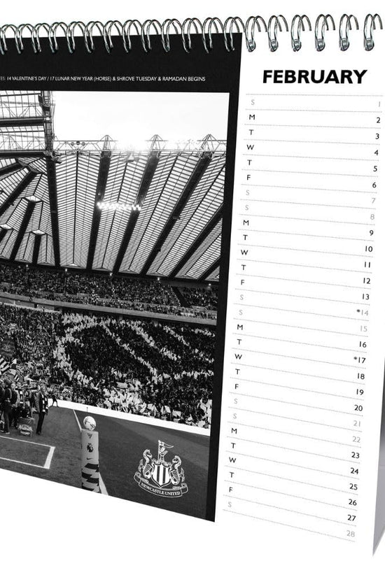 Newcastle United FC Desktop Calendar 2026