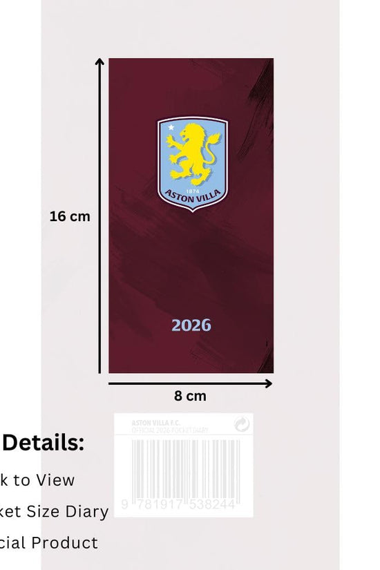 Aston Villa FC Slim Diary 2026