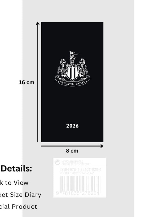Newcastle United FC Slim Diary 2026