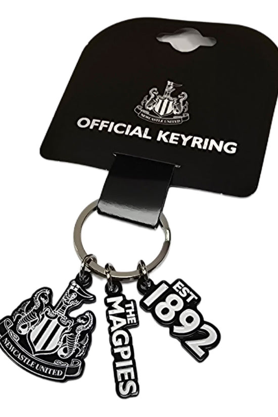 Newcastle United FC 3 Charm Keyring