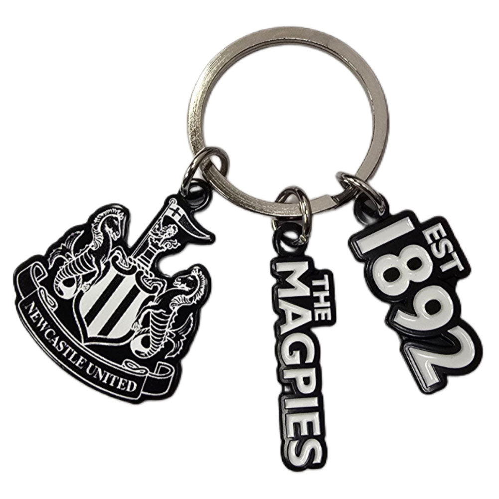Newcastle United FC 3 Charm Keyring – Cazna Sports