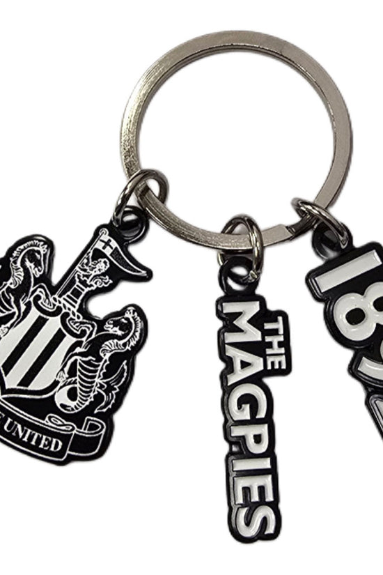 Newcastle United FC 3 Charm Keyring