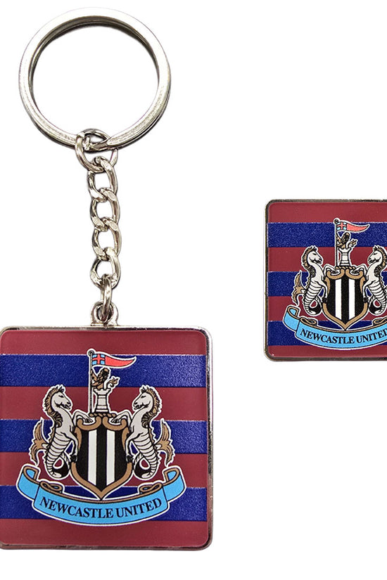 Newcastle United FC 95-96 Away Keyring & Badge Set