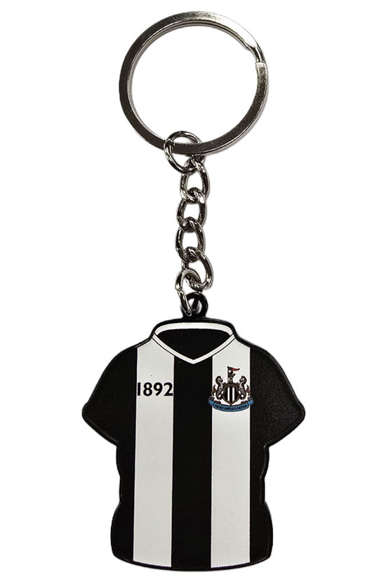 Newcastle United FC Home Shirt Keyring & Badge Set
