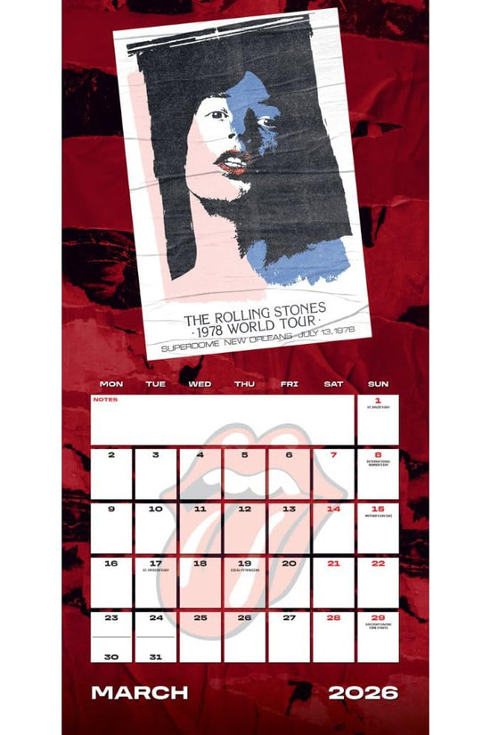 The Rolling Stones Square Calendar 2026