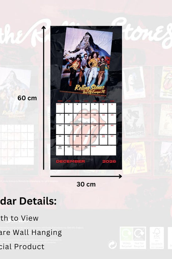 The Rolling Stones Square Calendar 2026