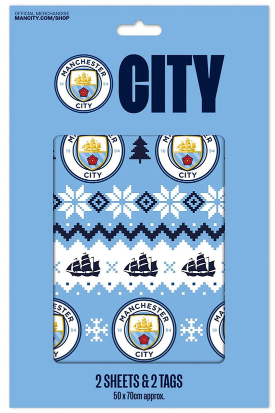 Manchester City FC Christmas Gift Wrap