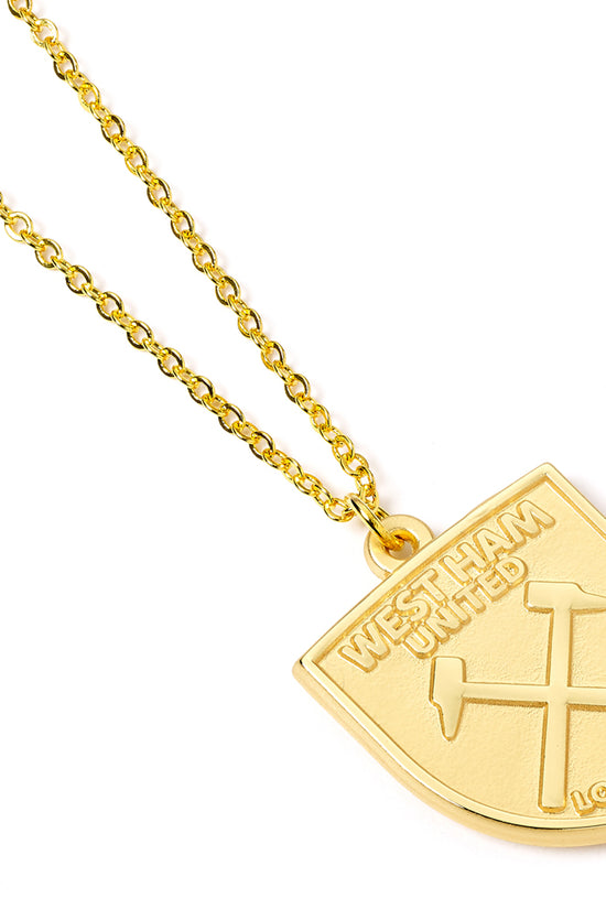 West Ham United FC Gold Finish Crest Necklace