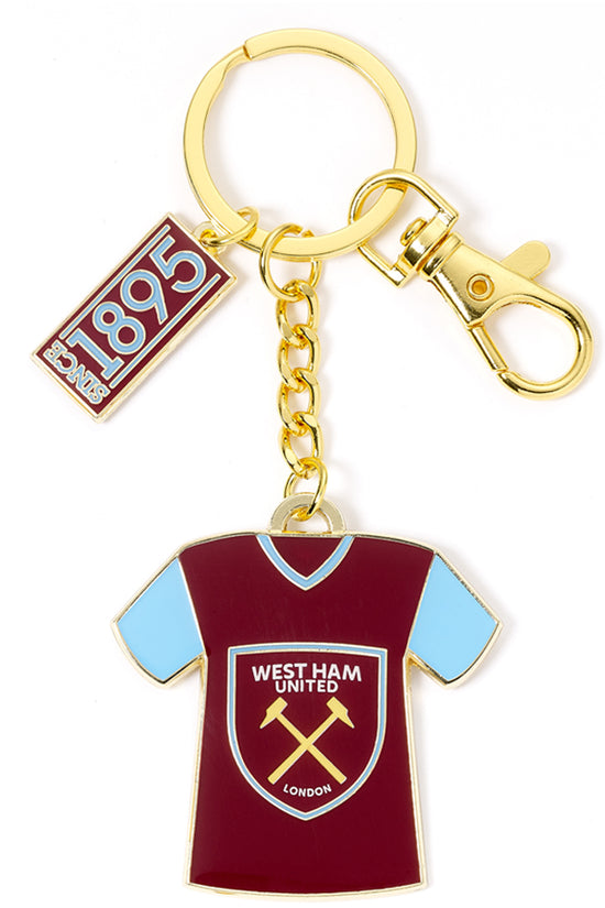 West Ham United FC Shirt Charm Keyring