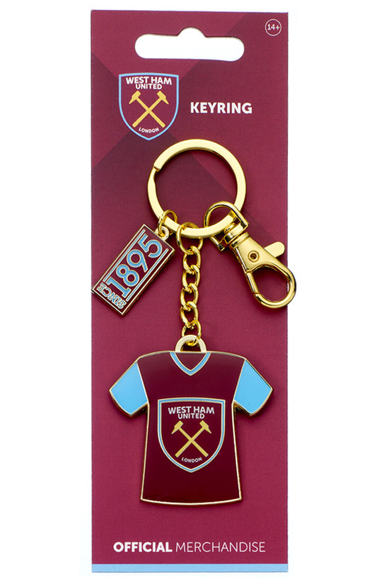 West Ham United FC Shirt Charm Keyring