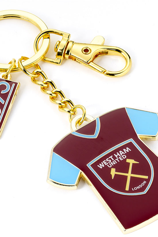 West Ham United FC Shirt Charm Keyring