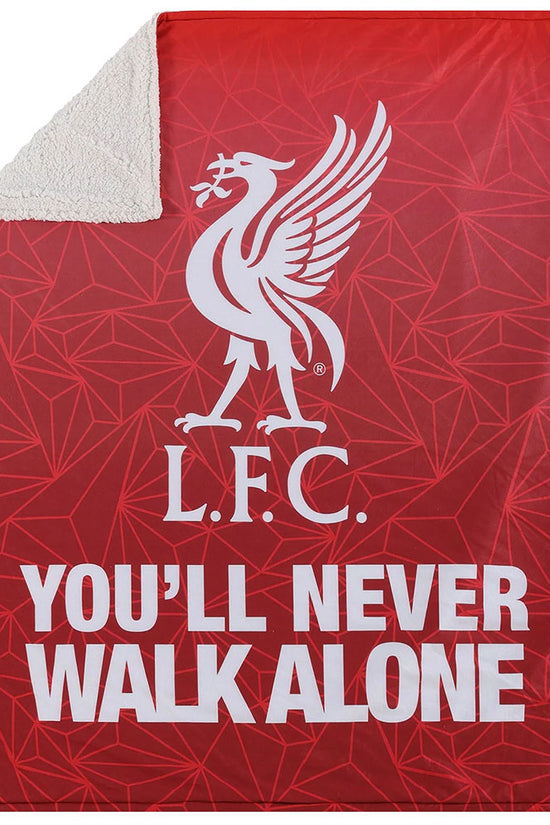 Liverpool FC Slogan Sherpa Fleece Blanket