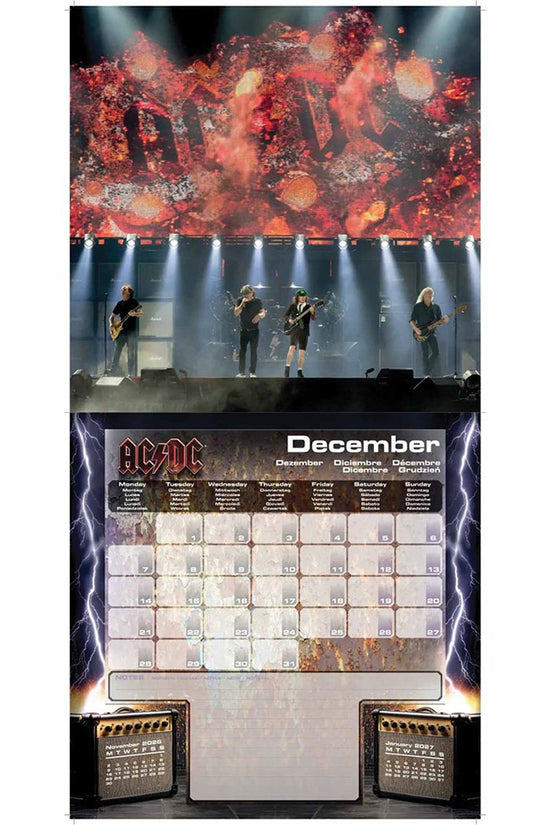 AC/DC Square Calendar 2026