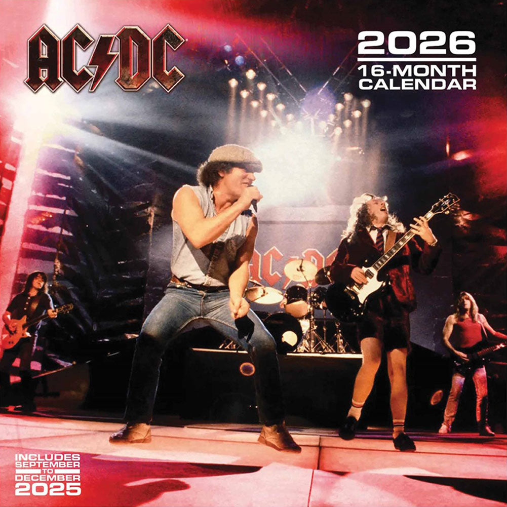 AC/DC Square Calendar 2026 – Cazna Sports