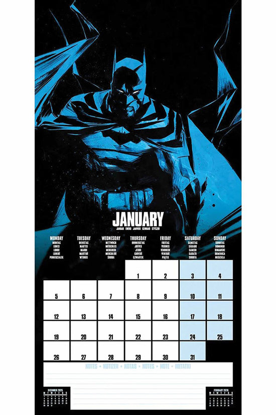 Batman Square Calendar 2026