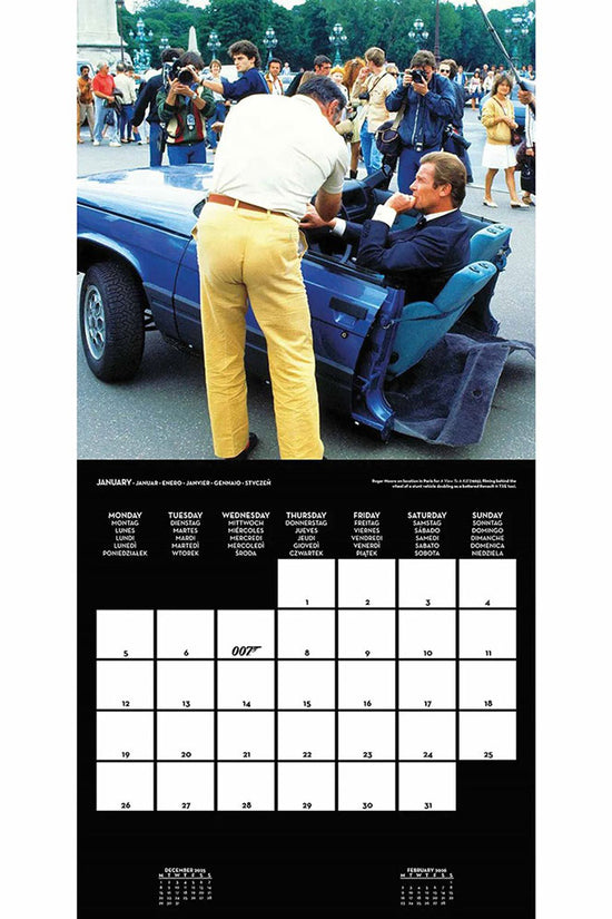 James Bond Square Calendar 2026