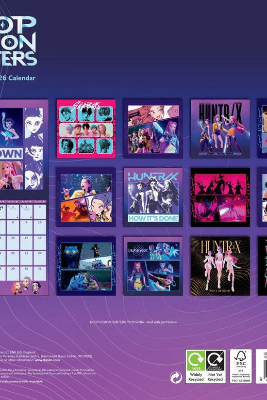 K-Pop Demon Hunters Square Calendar 2026