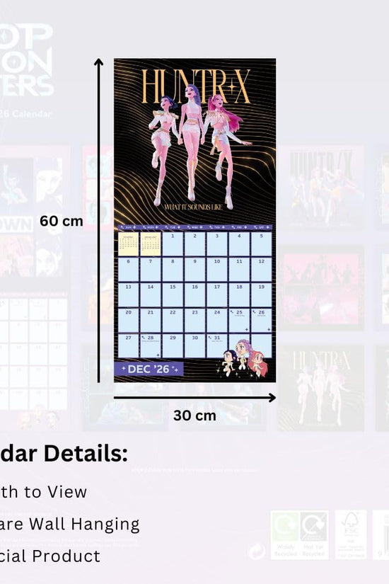 K-Pop Demon Hunters Square Calendar 2026