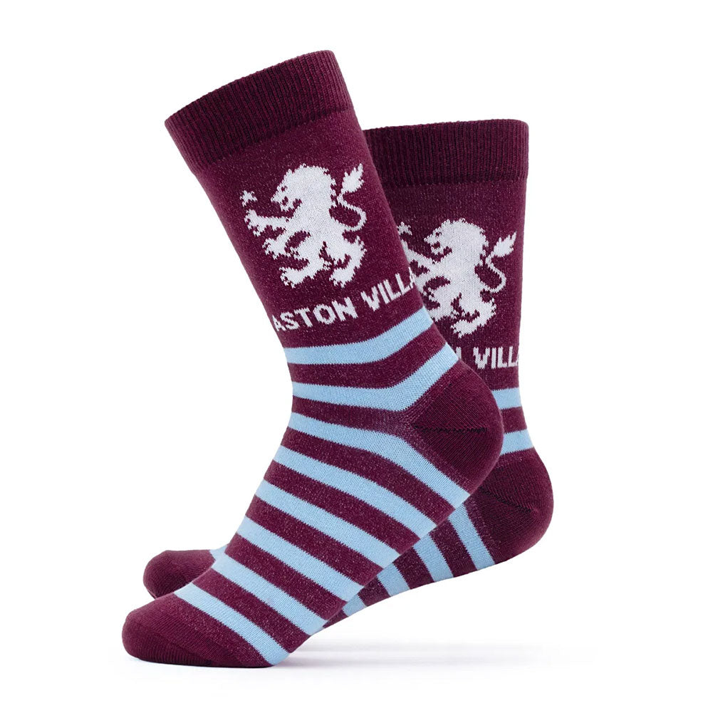 Aston Villa FC Twin Pack Dress Socks