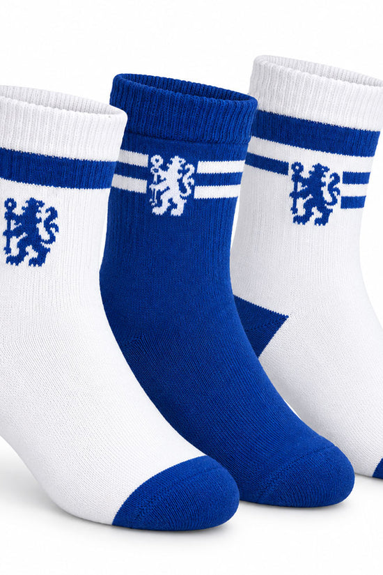 Chelsea FC 3pk Adults Sports Socks Size 5-7