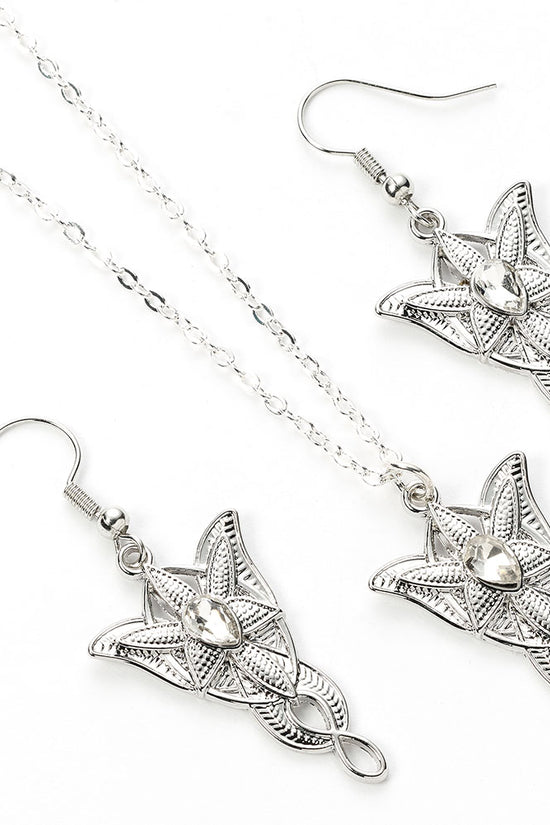 The Lord Of The Rings Evenstar Necklace & Earrings Gift Box