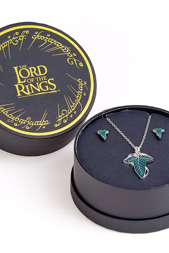 The Lord Of The Rings Leaf Of Lorien Necklace & Earrings Gift Box