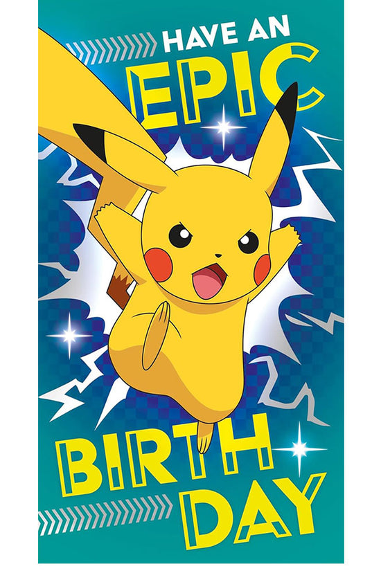 Pokemon Birthday Card With Stickers