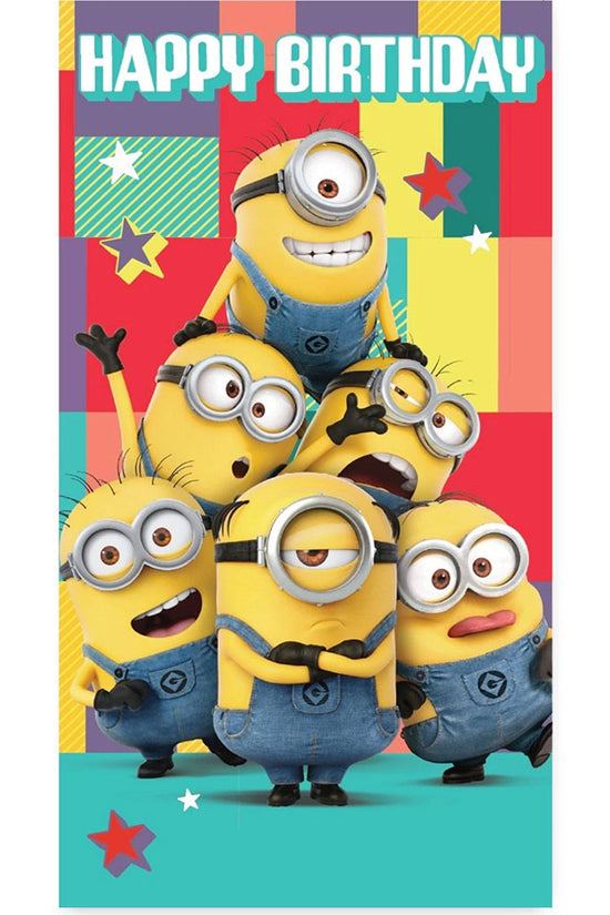 Despicable Me Birthday Card With Stickers