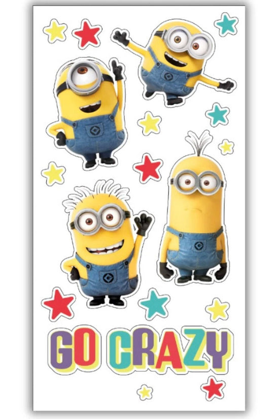 Despicable Me Birthday Card With Stickers