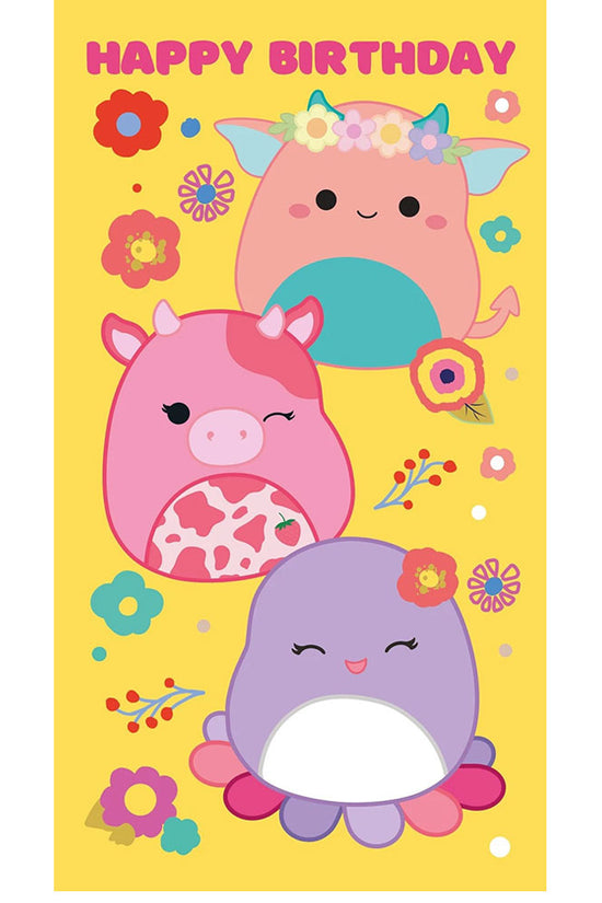 Squishmallows Birthday Card With Stickers