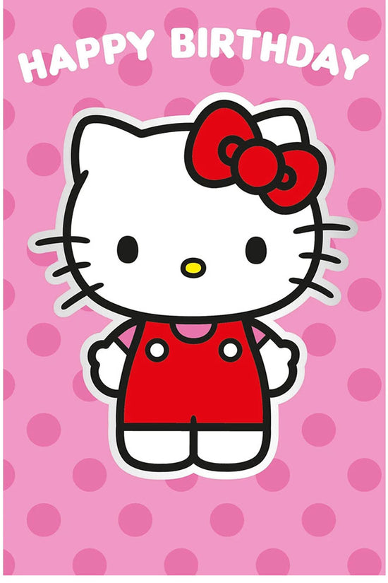 Hello Kitty Birthday Card With Stickers