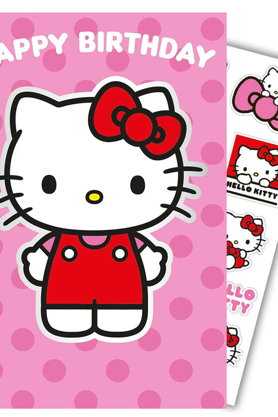 Hello Kitty Birthday Card With Stickers
