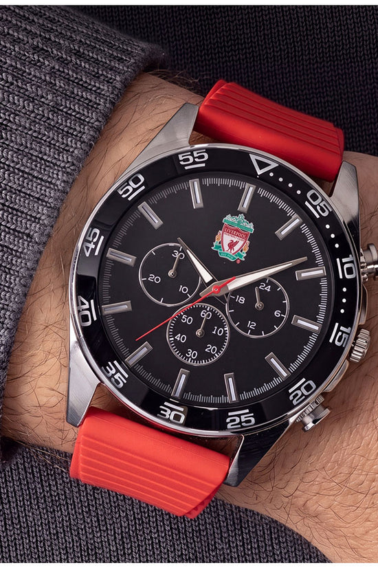 Liverpool FC Mens Silicone Strap Chronograph Watch