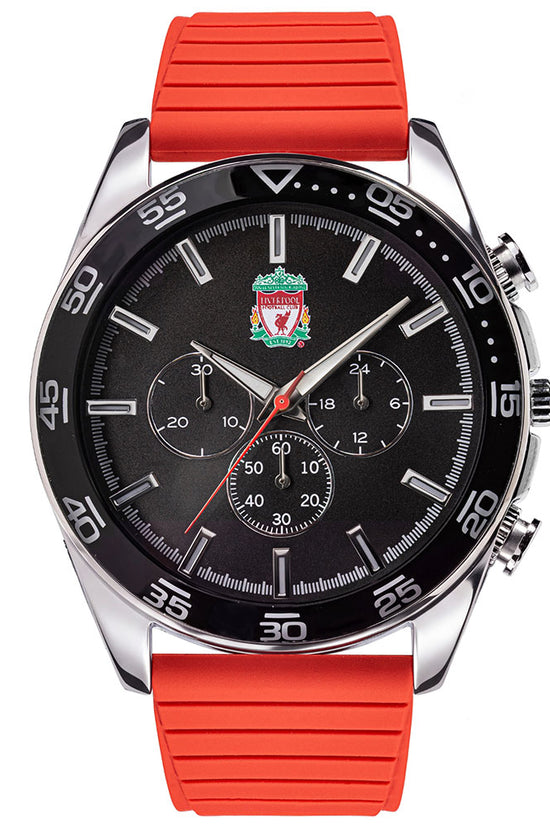 Liverpool FC Mens Silicone Strap Chronograph Watch