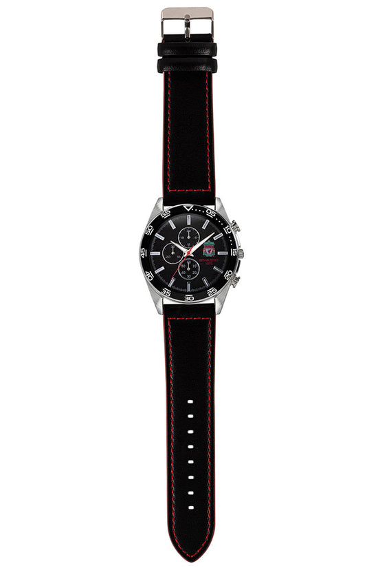 Liverpool FC Mens Leather Strap Chronograph Watch