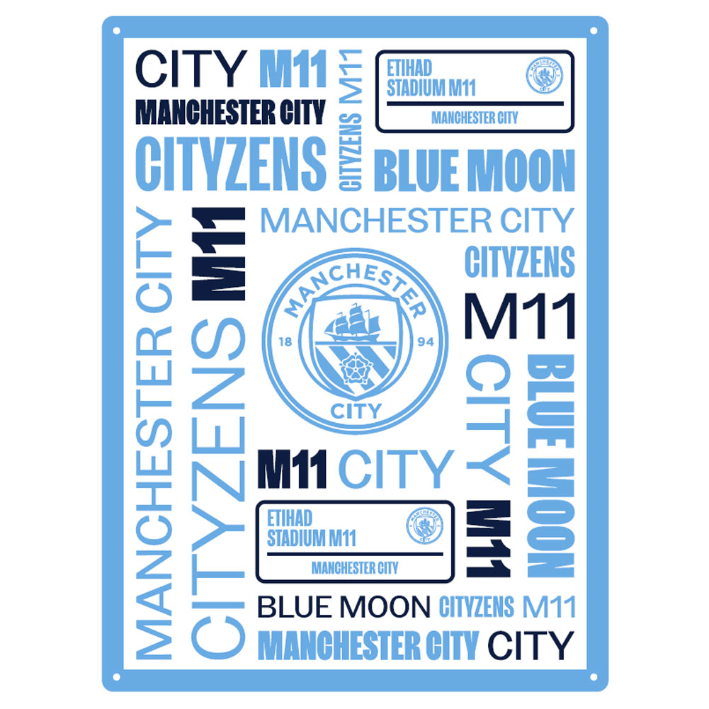 Manchester City FC Large Montage Sign