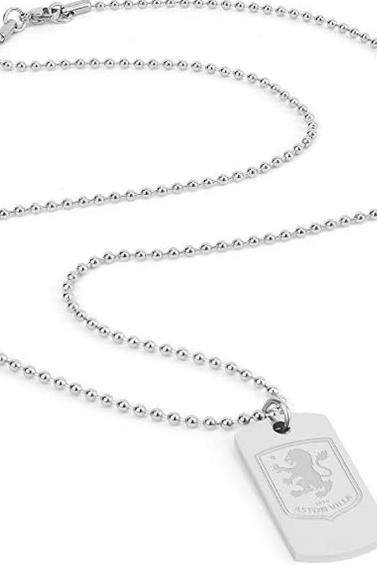Aston Villa FC Engraved Dog Tag & Chain
