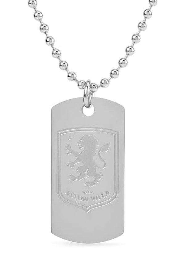 Aston Villa FC Engraved Dog Tag & Chain