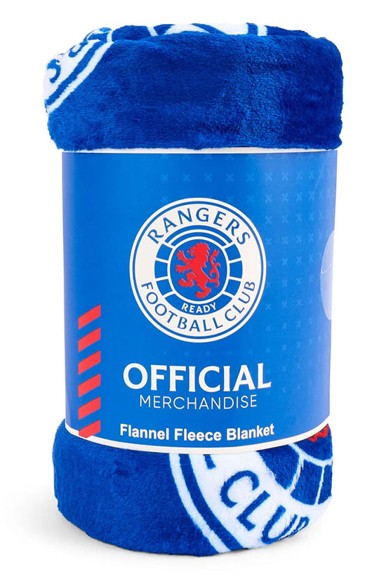 Rangers FC Multi Crest Fleece Blanket