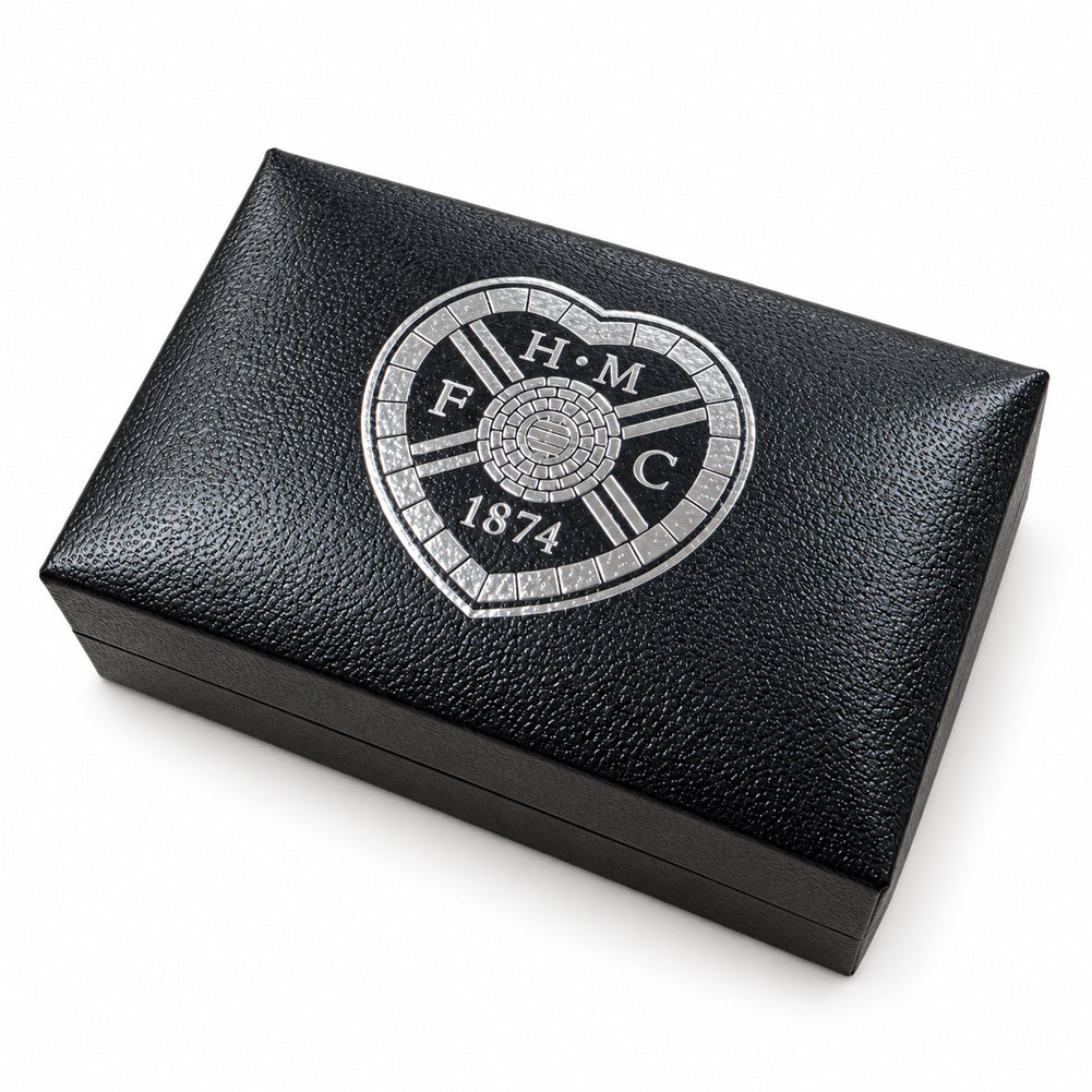 Hearts FC Silver Plated Formed Cufflinks