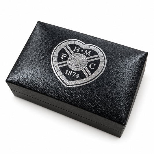 Hearts FC Silver Plated Formed Cufflinks