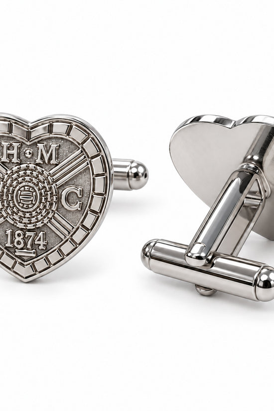 Hearts FC Silver Plated Formed Cufflinks