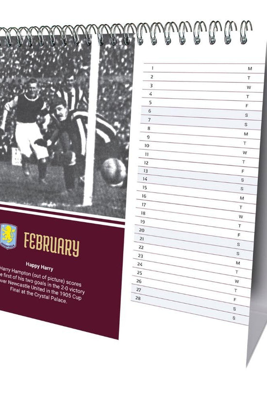 Aston Villa FC Desktop Calendar 2027