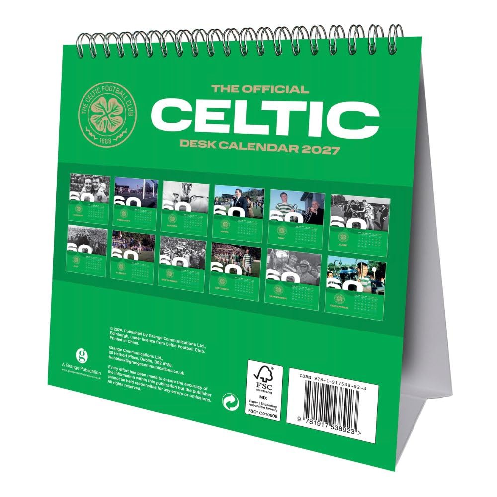 Celtic FC Desktop Calendar 2027